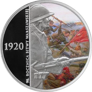 POLONIA 20 Zl plata 2010 multicolor 20 Aniversario Batalla Varsovia - Imagen 1 de 1
