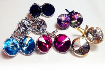 Regular Round Bella Women Crystal Earrings Made with SWAROVSKI® Crystals - Image 1 of 3