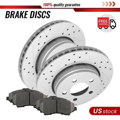 Front Brake Rotors & Pads for 2008-2012 Jeep Liberty 2007-2011 Dodge Nitro - Image 1 of 4