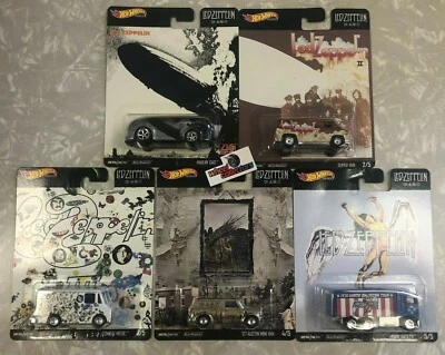 Juego de 5 autos Led Zeppelin * Juego Hot Wheels 2019 Pop Culture E Case * AL11 Foto 1 de 2