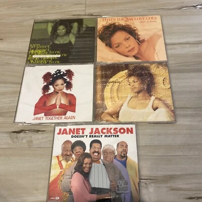 Janet Jackson  5 IMPORT SINGLE LOT!! Now That’s The Way Love Goes Again Matter - Image 1 of 4