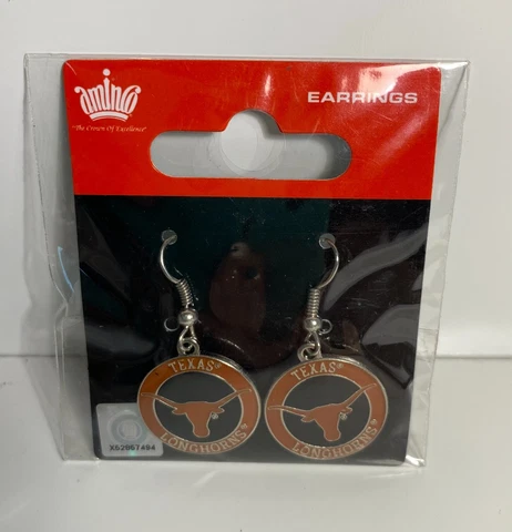 University of Texas Longhorns Logo Earrings for Pierced Ears; Aminco Cover