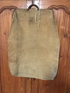 Antique 1880 Canvas Money Mail Railroad Tote Duffle Luggage Bag XL France Rare - Picture 1 of 12