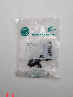Neutrik NC3MXX-BAG 3-Pole XLR Male Cable Connector, Silver Contacts - Image 1 of 3