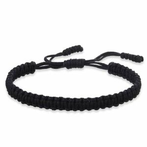 1pc Lucky Red Black Cord Bracelet Amulet Protection Knitted Rope For Men Women
