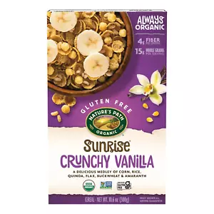 Sunrise Organic Gluten Free Cereal, Crunchy Vanilla, 10.6 Oz Box (Pack of 12) - Picture 1 of 7