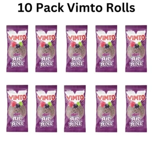 Vimto Fizzy Rip Roll 10x38g/Retro Sweets/Yummy Fast moving/Vegan/Sweet Treats - Picture 1 of 1