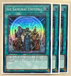 3x Six Samurai United 1st Edition Super Rare RA03-EN054 Yu-Gi-Oh! - Picture 1 of 1
