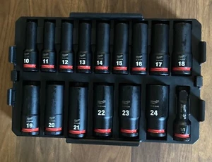 New open box Milwaukee metric impact sockets half inch drive - Picture 1 of 1