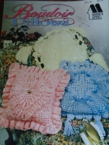 ANNIE'S ATTIC CROCHET BOUDOIR PILLOWS PATTERNS 6 DESIGNS SWEETHEART HYDRANGES - Picture 1 of 2