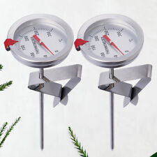  2 Pcs Milk Frothing Thermometer Cook Deep Frying for Oil Stainless Steel