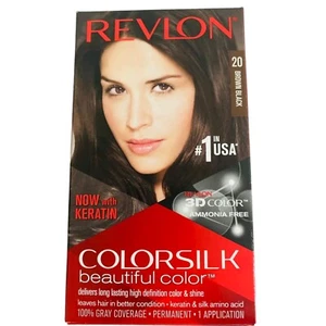 Revlon Colorsilk Beautiful #20 Brown Black 100% Gray Coverage Shelfwear NIB - Picture 1 of 2