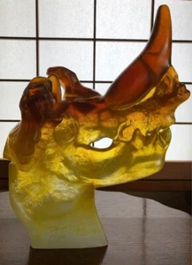 Salvador Dali Daum Nancy Pate De Verre Glass Sculpture Rhinocerotype Chippendale - Picture 1 of 10