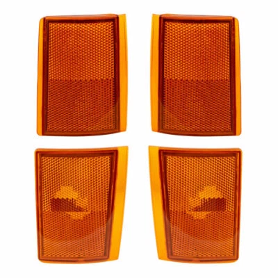 Side Marker Kit For 1988-93 Chevrolet C1500 C3500 Side Marker and Reflector 4Pc - Image 1 of 2