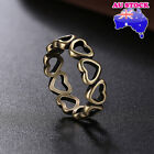 Wholesale Retro Antique Bronze Tone Plated Alloy Hollow Love Heart Ring