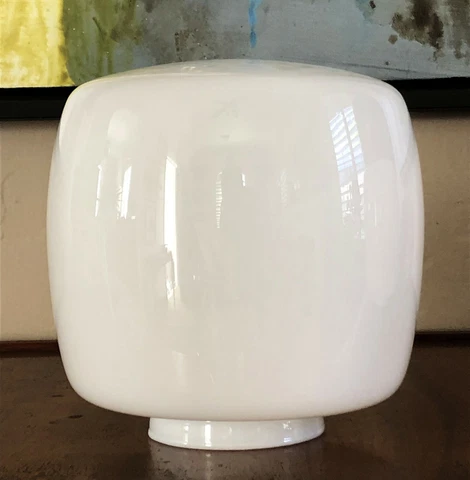 MCM MODERNIST ITALIAN STILNOVO ERA MILK GLASS BARREL PENDANT LIGHT LAMP SHADE Cover