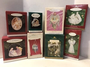 Hallmark Christmas Keepsake Ornaments Lot Of 8 Religious Angels Christmas Joy - Picture 1 of 9