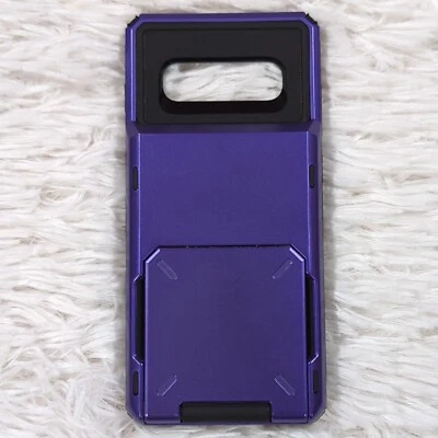 Vofolen Samsung Galaxy S10 Plus Case Drop Protective Hard Cover Card Slot Purple - Image 1 of 3