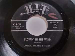 Jimmy, Wayne & Betty / Wayne Harris VG Original 45RPM HIT 75 Record 1963 POP - Picture 1 of 2