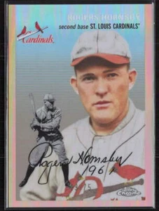 2023 Topps Chrome Platinum Anniversary 495 Rogers Hornsby Rose Gold Refr #/75 - Picture 1 of 2
