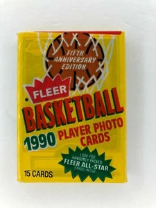 1990 Fleer Basketball Wax Pax W/ Vlade Divac RC on Top - Picture 1 of 2