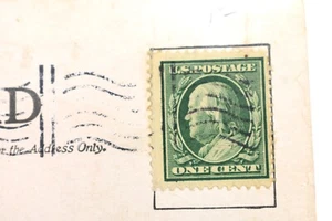 SELLO DE UN CENTAVO DE 1910 Y POSTAL "SE BUSCA UNA ENFERMERA FRANCESA" DE 1910 - Imagen 1 de 4