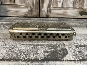 VINTAGE ANTIKER SCHMUCK MUSIKBOX selten! Silber- und schwarzton markiert Japan - Bild 1 von 12