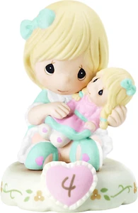 152010 Growing in Grace, Age 4 Girl Bisque Porcelain Figurine Blonde - Picture 1 of 2