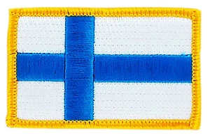 FLAG PATCH PATCHES FINLAND FINISH FINNISH IRON ON COUNTRY EMBROIDERED SMALL - Picture 1 of 1