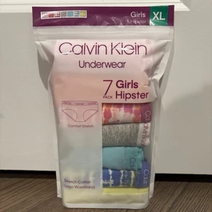 Calvin Klein Girls Stretch Cotton Logo Waistband Hipster Underwear XL - Picture 1 of 1