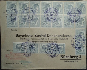 DN Bizone Zehnfachfrankatur 947 ZF 2 b-Beleg (22.6.1948/12 Uhr)   MW: mind. 47.- - Picture 1 of 1