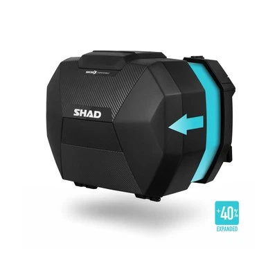 Shad 3P/4P Seitenkofferpaar SH38X Expandable schwarz/carbon - Bild 1 von 4