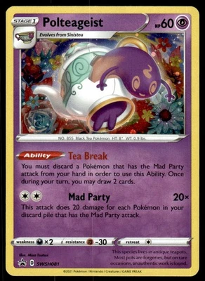 Pokemon TCG SWSH: Sword & Shield Promo Cards #SWSH081 Polteageist NM - Image 1 of 2