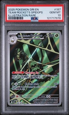 PSA 10 Gem Mint Team Rocket’s Spidops 2025 Destined Rivals 187/162 Pokemon Card - Image 1 of 2
