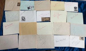 ๐ Autograph Album Page Lot Of Twenty (20) Pages Some With Two Autos See Pics ๐ - Picture 1 of 4
