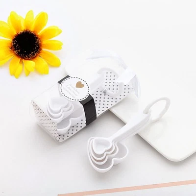  3 Sets / 12 Stück Haushaltsplastik Herzförmiger Dessertlöffel Kreatives Besteck - Bild 1 von 4