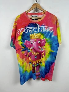 Camiseta para hombre Moschino coronado elefante tie-dye talla grande talla L - Imagen 1 de 19