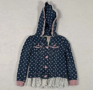 Matilda Jane Far From Fiction Jacket Girls Size 10 Make Believe Blue Pink - Picture 1 of 3