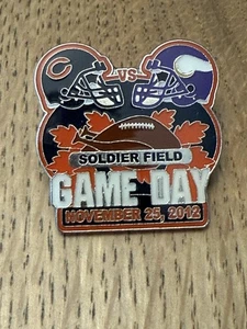 Chicago Bears vs Minnesota Vikings 11/25/12 Game Day Pin Soldier Field 2012 - Picture 1 of 1