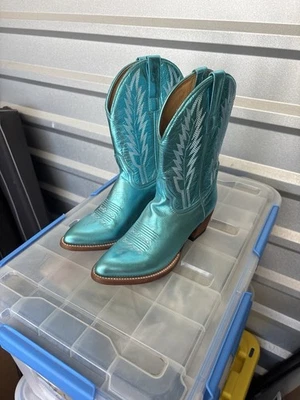 Botín Turquesa Macie Bean 6.5M Western Boot Cuero Superior Foto 1 de 4