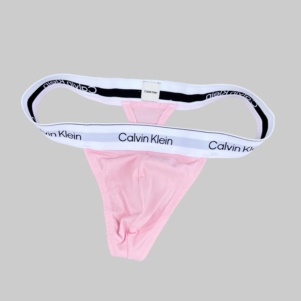 Calvin Klein CK Hombre Rosa Icono Algodón Tanga Tanga Ropa Interior S M L XL Foto 1 de 4