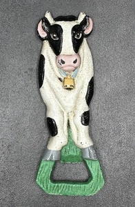 Abridor de botellas de hierro fundido vintage de vaca lechera granja campo granero animal - Imagen 1 de 4