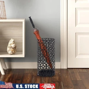 Freestanding Metal Umbrella Rack Holder Organizer Entryway Canes Sticks Poles US - Picture 1 of 8