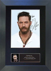 #580 TOM HARDY Signed Mounted Reproduction Autograph Photo Prints A4 - Picture 1 of 10