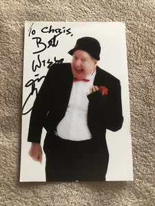 JIMMY CRICKET- COMEDIAN- HAND SIGNED PHOTO CARD - Picture 1 of 2