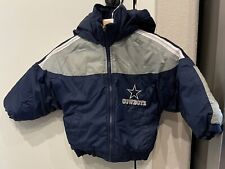 VTG Dallas Cowboys Full Zip Puffer Hoodie Jacket Toddler Size 4