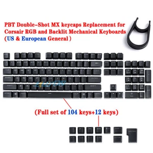 Pełne nakładki na klawisze do Corsair K70 wersja UE/US RGB PBT104 klawisz klawiatura mechaniczna - Zdjęcie 1 z 10