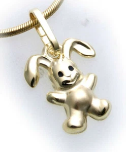 Kinderanhänger Hase in 333 Gold Anhänger Gelbgold Kinder Häschen Kaninchen - Picture 1 of 6