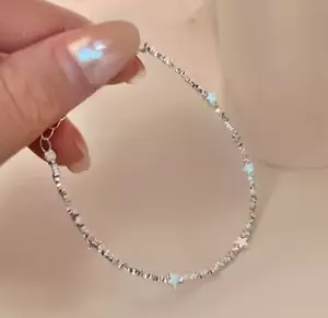 925 STERLING SILVER STAR BRACELET, GIFT BAG INCLUDED - Picture 1 of 5