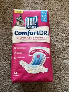 M/L OUT! PetCare Comfort-DRI Disposable Diapers/Pet Diapers/Dog Diapers Medium/L - Picture 1 of 5